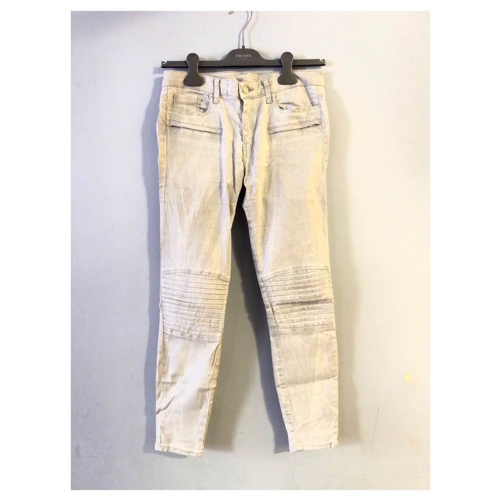 Zara coated biker Jeans